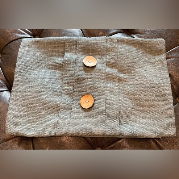 Pier 1 Pillow Case Cover With Button Accents Coastal Blue - Picture 1 of 10